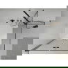 Mexen Lima cabină de duș pliabilă 80 x 80 cm, transparent, Neagră + cadă de duș Flat, Albă - 856-080-080-70-00-4010B