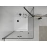 Mexen Lima cabină de duș pliabilă 80 x 80 cm, transparent, negru + cadă Flat, alb - 856-080-080-70-00-4010B