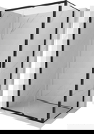 Mexen Exo cabină de duș culisantă 130 x 75 cm, transparentă, neagră - 8151-130-075-70-00