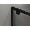 Mexen Exo zuhanykabiná nyíló ajtós 95 x 95 cm, átlátszó, fekete - 8181-095-095-70-00