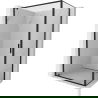 Mexen Exo cabină de duș rabatabilă 80 x 100 cm, transparent, neagră - 8181-080-100-70-00