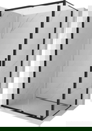 Mexen Exo tolóajtós zuhanykabin 105 x 80 cm, átlátszó, fekete - 8151-105-080-70-00