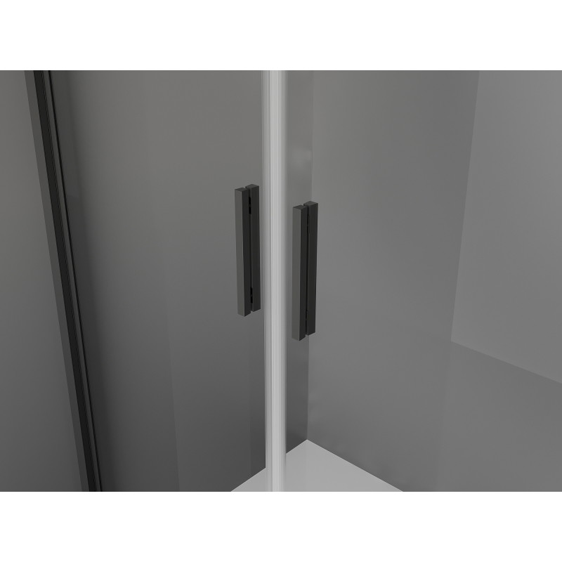 Mexen Exo-B Duo cabina de duș pivotantă 90 x 75 cm, transparentă, neagră - 814-090-075-70-00