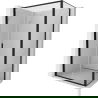 Mexen Exo cabină de duș cu ușă batantă 100 x 75 cm, transparent, negru - 814-100-075-70-00