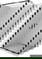 Mexen Exo 90 x 80 cm-es, átlátszó, fekete nyíló zuhanykabin - 814-090-080-70-00