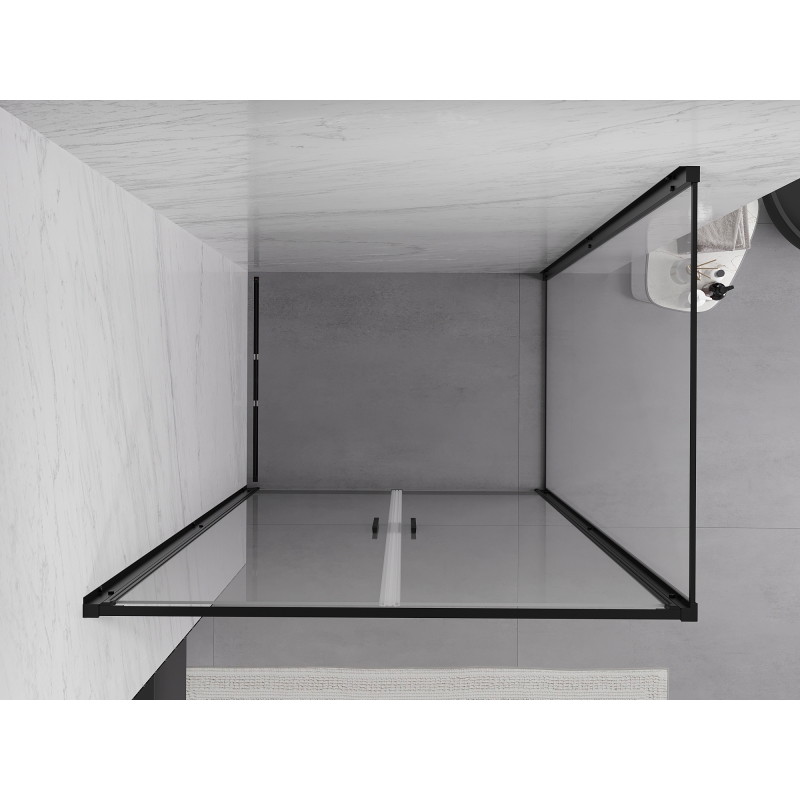 Mexen Exo-B Duo cabină de duș basculantă 100 x 80 cm, transparentă, neagră - 814-100-080-70-00