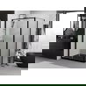Mexen Exo cabină de duș pivotantă 90 x 85 cm, transparent, negru - 814-090-085-70-00