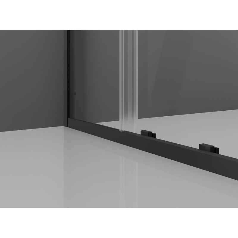 Mexen Exo-S cabină de duș glisantă 155 x 80 cm, transparentă, neagră - 8151-155-080-70-00