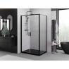 Mexen Exo-B Duo 70 x 95 cm-es nyitható zuhanykabin, átlátszó, fekete - 814-070-095-70-00