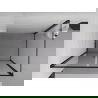 Mexen Exo cabină de duș cu uși batante 80 x 95 cm, transparentă, neagră - 814-080-095-70-00
