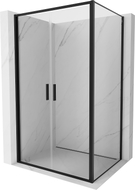Mexen Exo-B Duo 100 x 95 cm-es nyíló zuhanykabin, átlátszó, fekete - 814-100-095-70-00