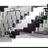 Mexen Exo cabină de duș glisantă 160 x 85 cm, transparentă, neagră - 8151-160-085-70-00