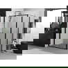 Mexen Exo cabină de duș cu deschidere 90 x 100 cm, transparent, negru - 814-090-100-70-00