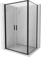 Mexen Exo-B Duo 90 x 100 cm-es nyíló zuhanykabin, áttetsző, fekete - 814-090-100-70-00