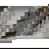 Mexen Lima cabină de duș pliabilă 90 x 90 cm, transparent, Neagră + cadă de duș Flat, Albă - 856-090-090-70-00-4010B