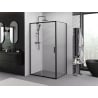Mexen Exo tolóajtós zuhanyfülke 120 x 90 cm, átlátszó, fekete - 8151-120-090-70-00