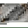Mexen Lima cabină de duș pliabilă 90 x 100 cm, transparent, Neagră + cadă de duș Flat, Albă - 856-090-100-70-00-4010B