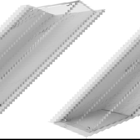 Mexen Exo cabină de duș cu ușă batantă 70 x 70 cm, transparent, crom - 8182-070-070-01-00