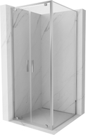 Mexen Exo-BR Duo cabina de duș cu ușă batantă 70 x 70 cm, transparentă, crom - 8182-070-070-01-00