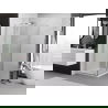 Mexen Exo cabină de duș cu ușă batantă 70 x 70 cm, transparent, crom - 8182-070-070-01-00