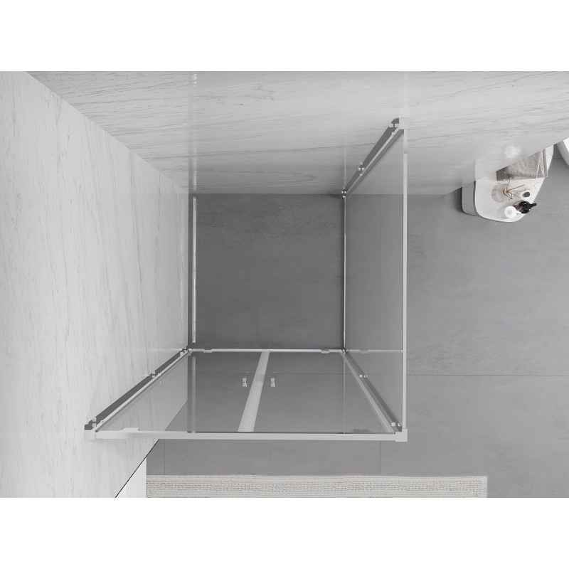 Mexen Exo-BR Duo cabina de duș cu ușă batantă 70 x 70 cm, transparentă, crom - 8182-070-070-01-00