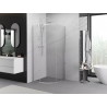 Mexen Exo-S cabina de duș semicirculară extensibilă 80 x 80 cm, transparent, crom - 8131-080-080-01-00
