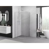 Mexen Exo-S cabina de duș semicirculară extensibilă 80 x 80 cm, transparent, crom - 8131-080-080-01-00