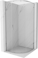 Mexen Exo cabină de duș semicirculară glisantă 70 x 70 cm, transparentă, crom - 8131-070-070-01-00
