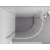 Mexen Exo-S cabina de duș semirotundă asimetrică glisantă 90 x 80 cm, transparent, crom - 8131-090-080-01-00