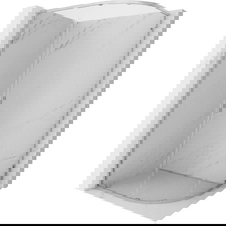Mexen Exo cabină de duș semicirculară asimetrică glisantă 100 x 80 cm, transparent, crom - 8131-100-080-01-00