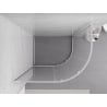 Mexen Exo cabină de duș semicirculară asimetrică glisantă 100 x 80 cm, transparent, crom - 8131-100-080-01-00
