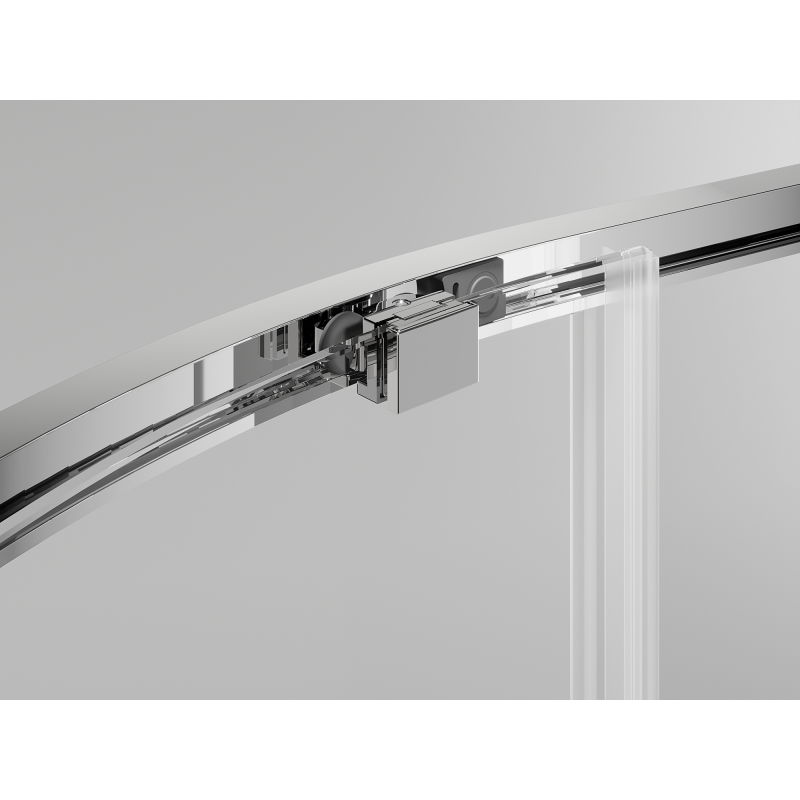 Mexen Exo cabină de duș semicirculară asimetrică glisantă 100 x 80 cm, transparent, crom - 8131-100-080-01-00