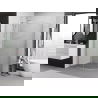 Mexen Exo cabină de duș semirotundă asimetrică glisantă 120 x 90 cm, transparent, crom - 8131-120-090-01-00