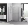 Mexen Exo-S cabina de duș semicirculară asimetrică glisantă 120 x 90 cm, transparent, crom - 8131-120-090-01-00