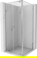 Mexen Exo cabină de duș cu ușă pivotantă 90 x 90 cm, transparentă, crom - 8182-090-090-01-00