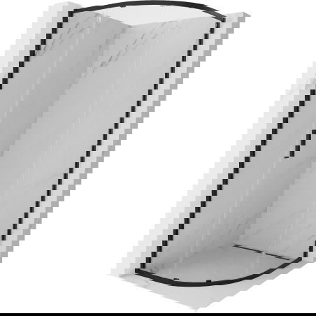 Mexen Exo zuhanykabin félköríves tolóajtós 70 x 70 cm, átlátszó, fekete - 8131-070-070-70-00