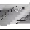 Mexen Exo cabină de duș semicirculară glisantă 70 x 70 cm, transparentă, neagră - 8131-070-070-70-00
