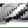 Mexen Exo cabină de duș semicirculară asimetrică glisantă 100 x 80 cm, transparent, negru - 8131-100-080-70-00