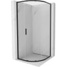 Mexen Exo félig ívelt tolóajtós zuhanykabin 90 x 90 cm, átlátszó, fekete - 8131-090-090-70-00