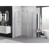 Mexen Exo-BR Duo cabina de duș pivotantă 80 x 70 cm, transparentă, crom - 8182-080-070-01-00