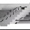 Mexen Exo cabină de duș semicirculară asimetrică glisantă 100 x 80 cm, transparent, negru - 8131-100-080-70-00