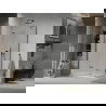 Mexen Lima cabină de duș pliabilă 100 x 80 cm, transparent, Neagră + cadă de duș Flat, Albă - 856-100-080-70-00-4010B