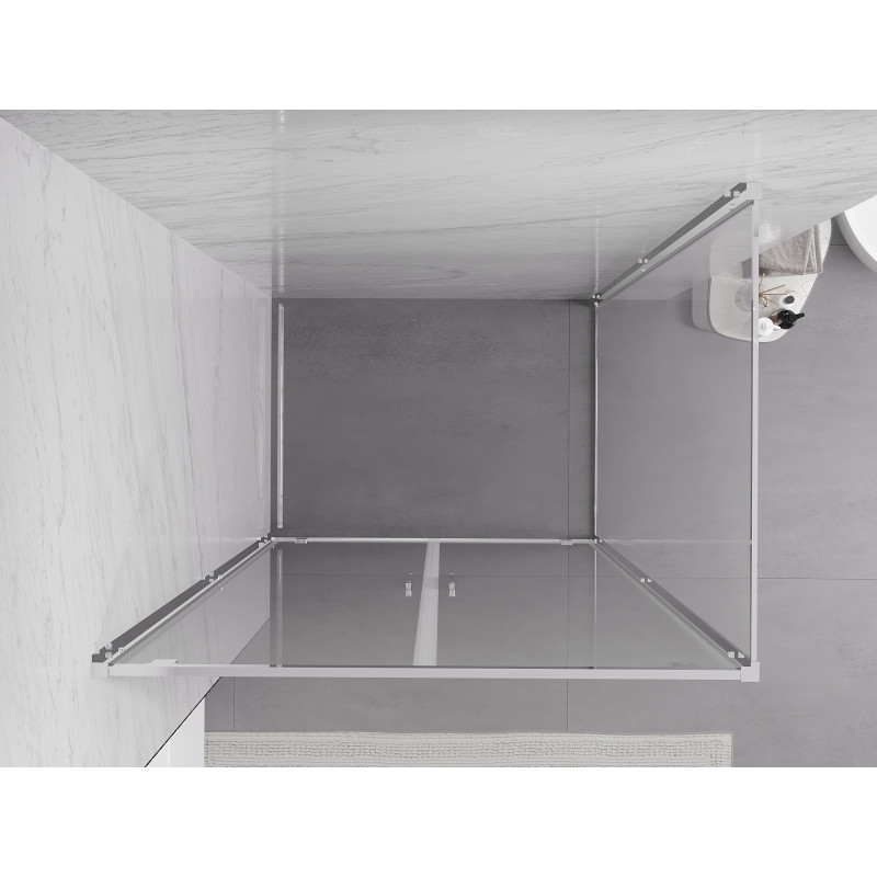 Mexen Exo-BR Duo cabină de duș batantă 90 x 85 cm, transparentă, cromată - 8182-090-085-01-00