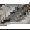 Mexen Lima cabină de duș pliabilă 100 x 80 cm, transparent, Neagră + cadă de duș Flat, Albă - 856-100-080-70-00-4010B