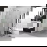 Cabină de duș Mexen Exo cu deschidere pivotantă 70 x 100 cm, transparent, crom - 8182-070-100-01-00