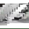 Cabină de duș Mexen Exo cu deschidere pivotantă 70 x 100 cm, transparent, crom - 8182-070-100-01-00