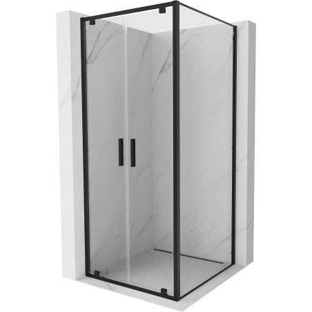 Mexen Exo-BR Duo cabină de duș cu uși batante 70 x 70 cm, transparentă, neagră - 8182-070-070-70-00