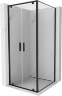 Mexen Exo-BR Duo cabină de duș pivotantă 90 x 90 cm, transparentă, neagră - 8182-090-090-70-00