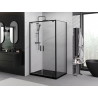 Mexen Exo-BR Duo cabina de duș cu uși batante 90 x 70 cm, transparent, neagră - 8182-090-070-70-00