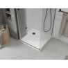 Mexen Lima cabina de duș pliabilă 100 x 100 cm, transparentă, neagră + cadă Flat, albă - 856-100-100-70-00-4010B